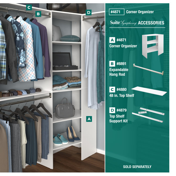 ClosetMaid SuiteSymphony Top Shelf Support Hardware Kit & Reviews Wayfair